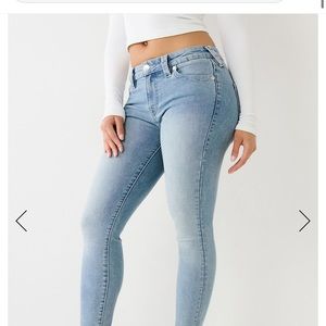 Ulta high rise skinny Jean light blue true religion